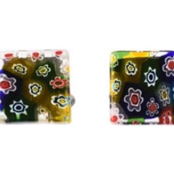 Miliflori  and Stainless Steel Cufflinks - Picture 2 of 2